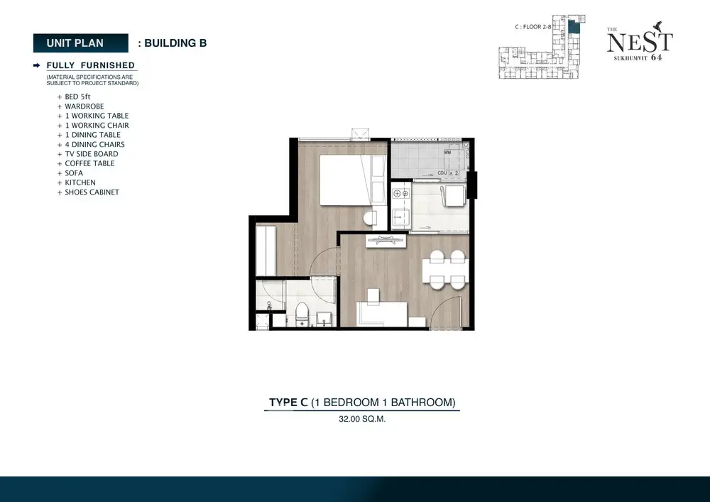  1 Bedroom Condo at The Nest Sukhumvit 64-1