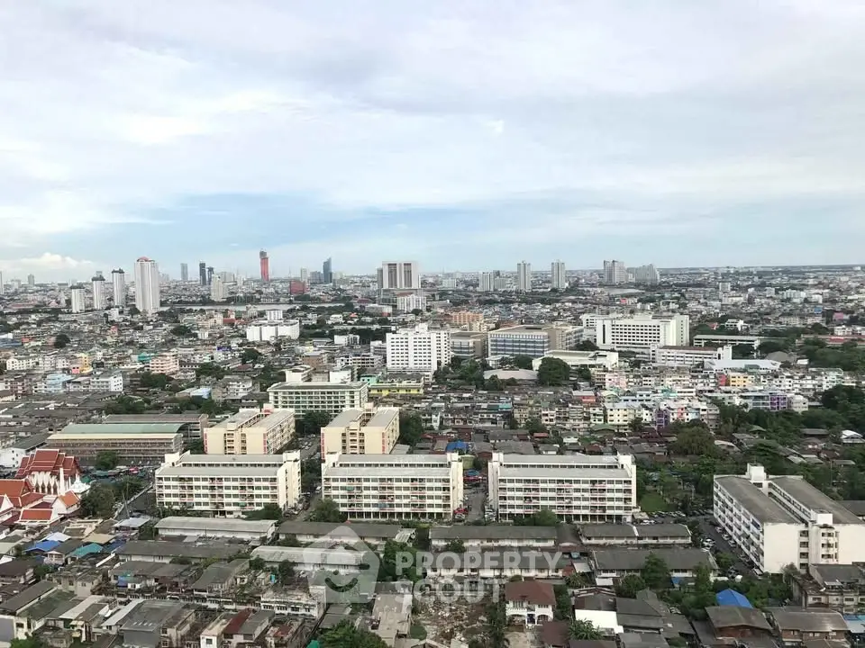 Stunning cityscape view showcasing urban skyline and residential buildings, perfect for real estate investment.
