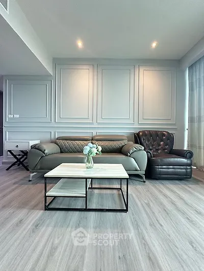 Elegant living room with modern decor and stylish furniture
