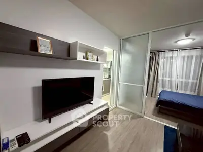 Modern studio apartment with sleek design and open layout