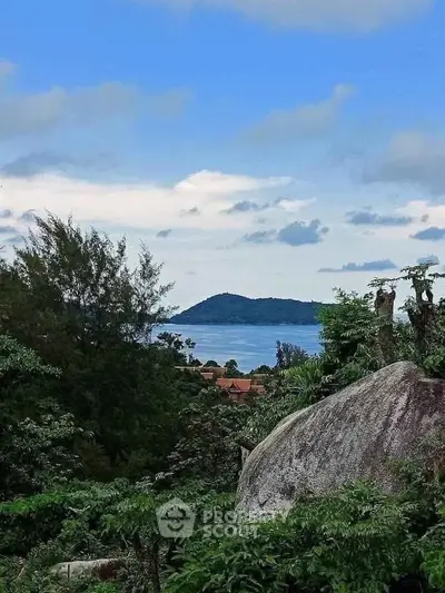 Stunning ocean view from lush green landscape, perfect for serene living.