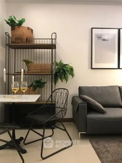 Stylish modern living room with sleek furniture and elegant decor, perfect for urban living.