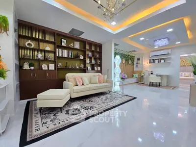 Luxurious living room with elegant decor and spacious layout