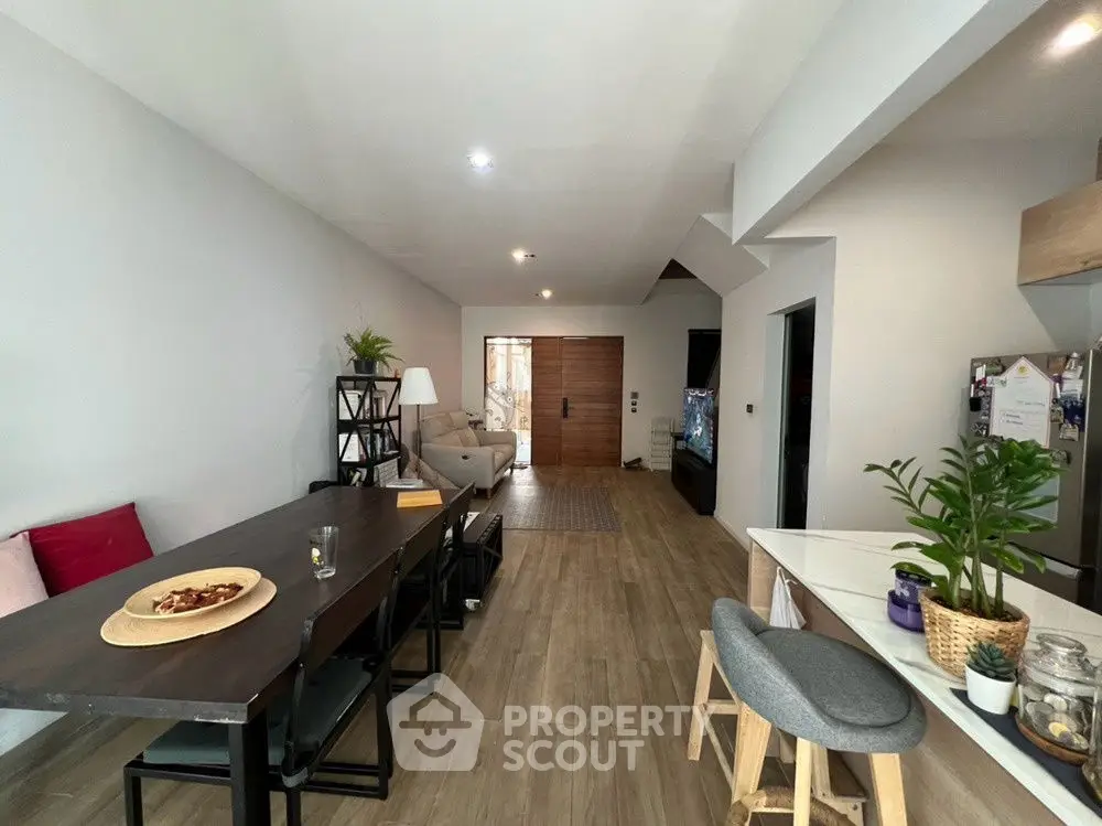 Spacious modern living room with open layout and stylish decor