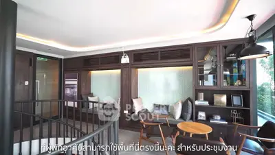 Stylish living room with spiral staircase and modern decor