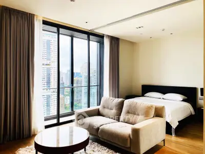 Luxurious studio apartment with stunning city view and modern furnishings