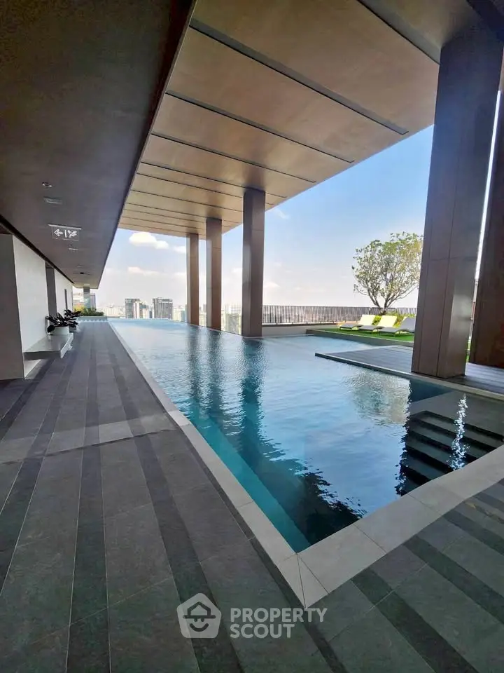 Luxurious rooftop infinity pool with stunning city views and modern design.