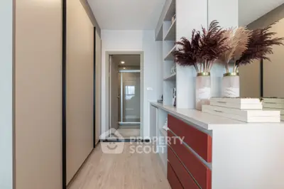 Stylish modern hallway with elegant decor and ample storage space