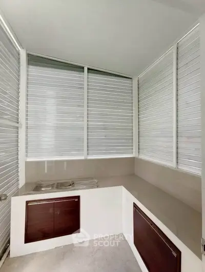 Modern storage room with sleek design and ample natural light