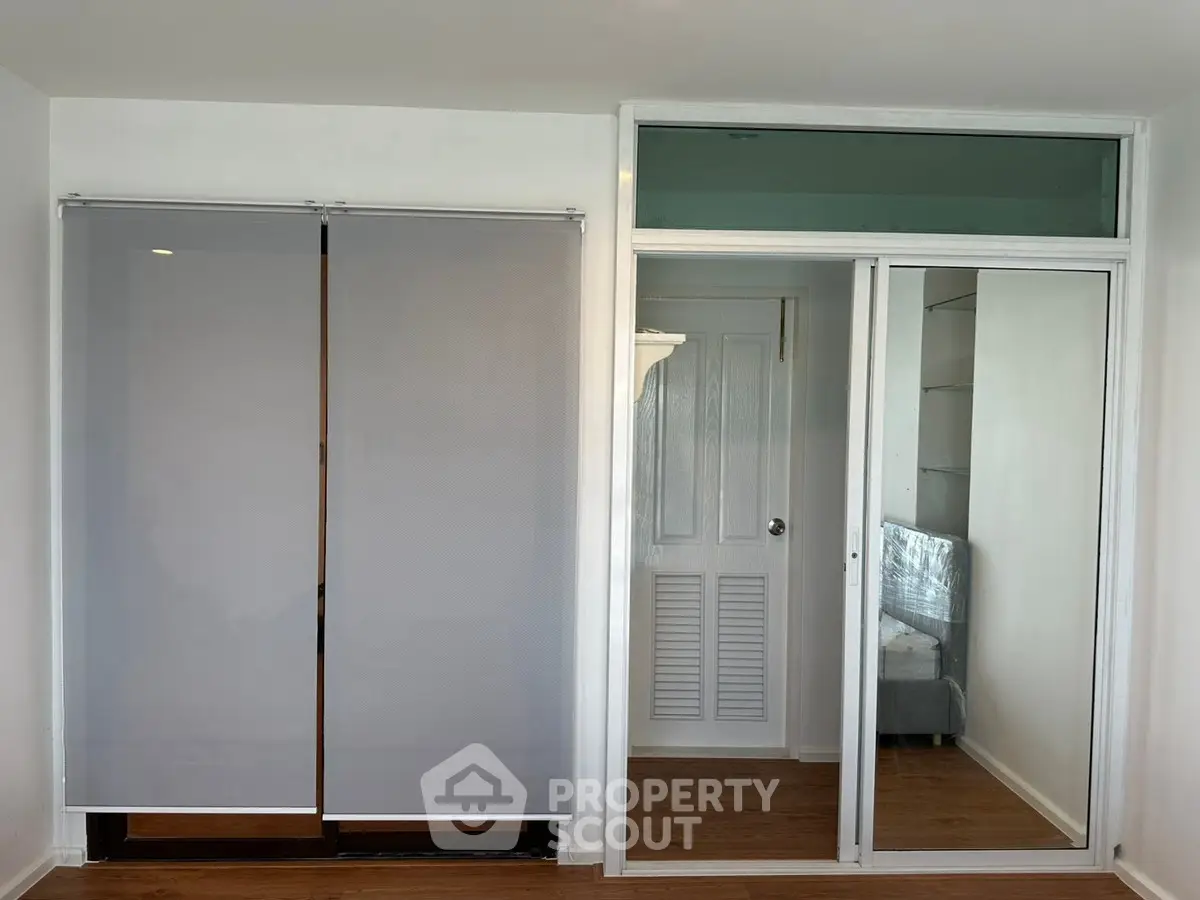 Modern interior with sliding doors and minimalist design