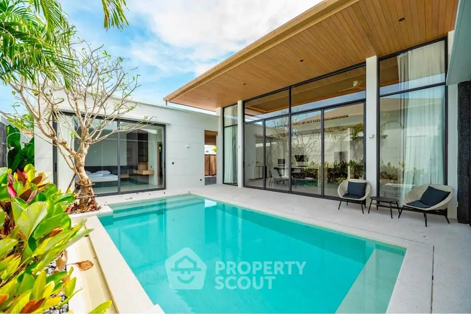 Luxurious modern villa with private pool and stunning architectural design