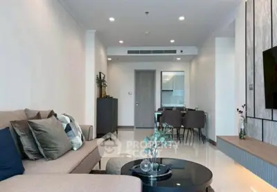 Modern living room with stylish decor and open layout, perfect for relaxation and entertaining.