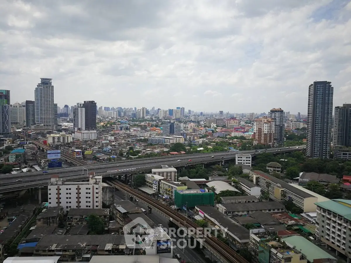 Stunning cityscape view showcasing urban skyline and infrastructure, perfect for real estate investment opportunities.