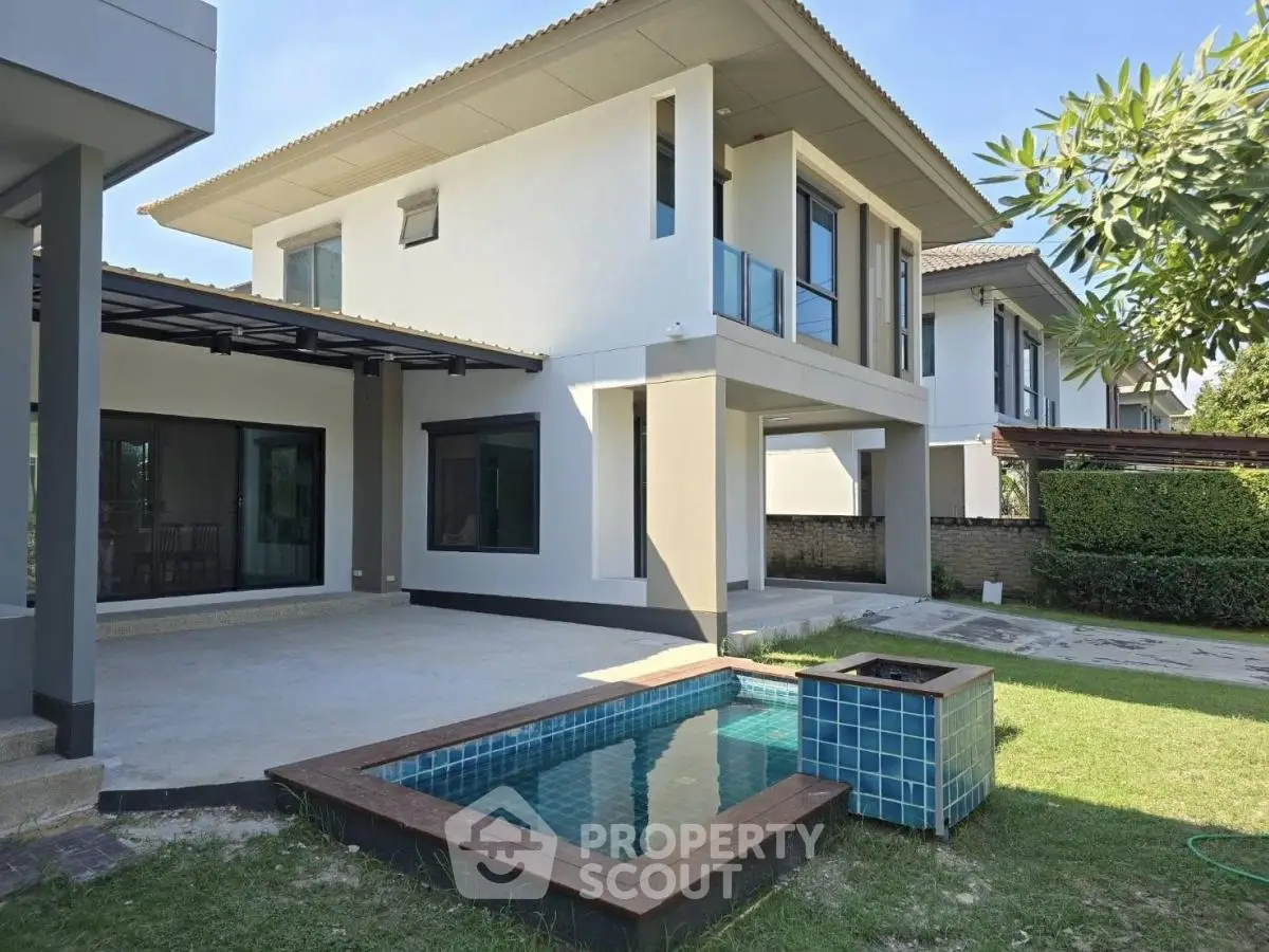 Modern two-story house with private pool and spacious outdoor area
