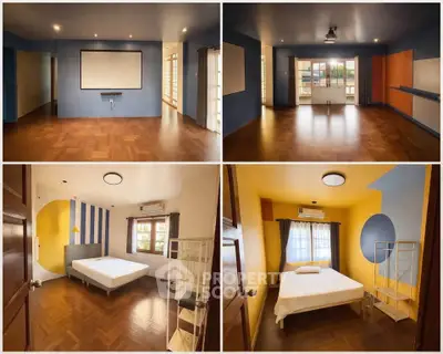 Spacious and vibrant bedrooms with hardwood floors and ample natural light, perfect for modern living.