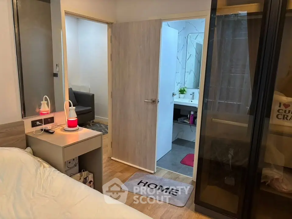 Cozy bedroom with ensuite bathroom and modern decor