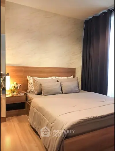 Modern bedroom with cozy lighting and elegant decor