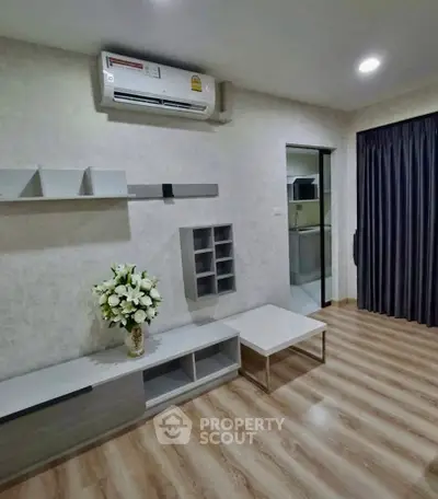 Modern living room with air conditioning and elegant decor