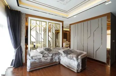Luxurious modern living room with elegant decor and stylish furniture