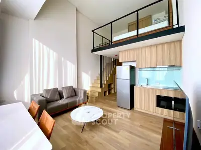 Modern loft apartment with open kitchen and stylish living area