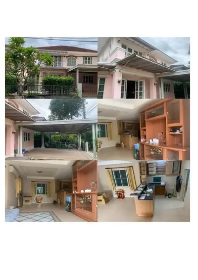 Charming two-story house with spacious interiors and lush garden view, perfect for family living.