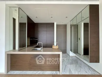 Modern kitchen with sleek design and high-end finishes