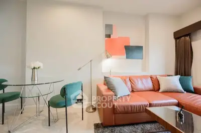 Modern living room with stylish furniture and contemporary decor