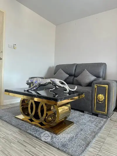 Luxurious living room with elegant sofa and stylish coffee table