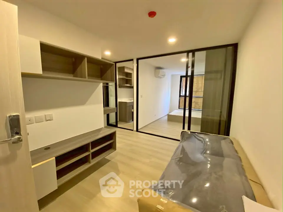 Modern apartment interior with open layout and sleek design