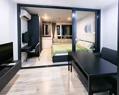 Modern studio apartment with sleek design and open layout