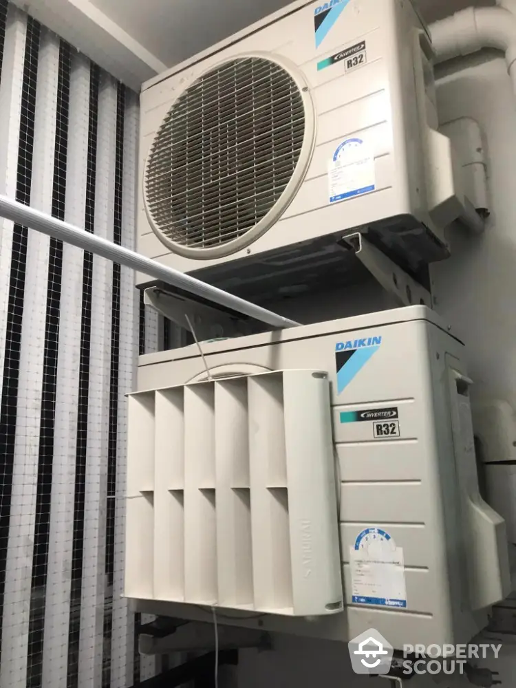 Efficient air conditioning units installed for optimal climate control in modern buildings.