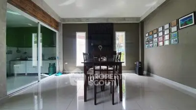 Spacious dining area with modern decor and natural light