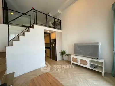 Modern loft apartment with stylish open layout and mezzanine level