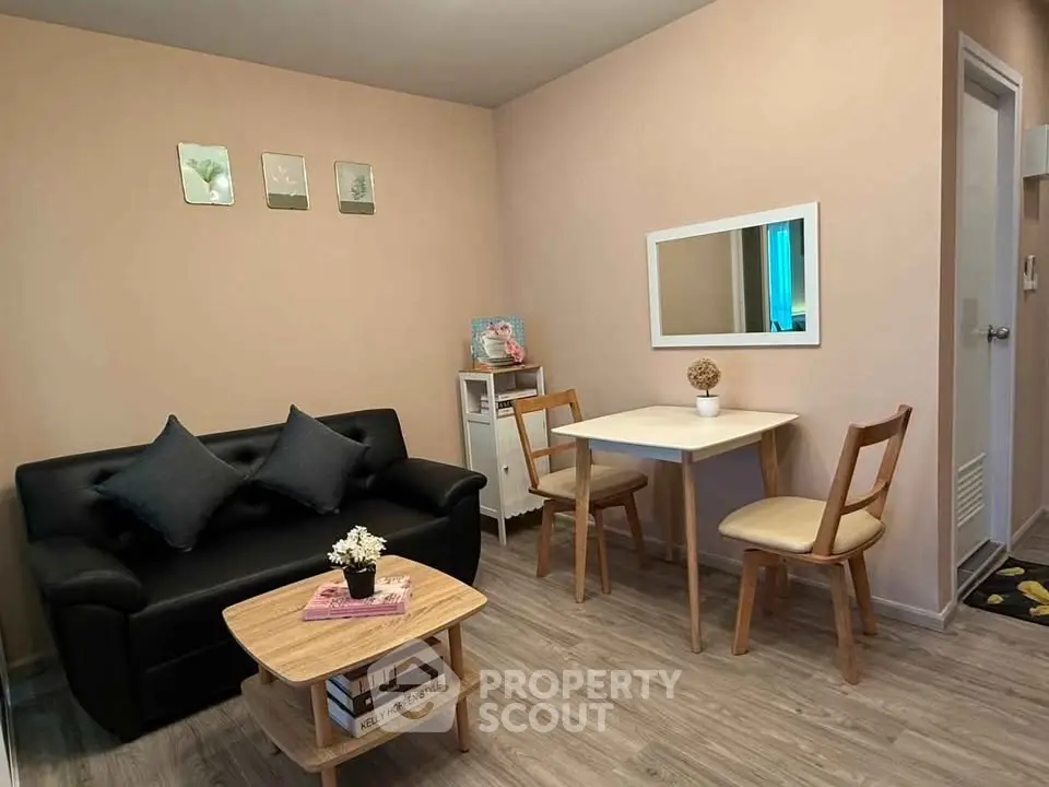 Cozy living room with modern furniture and stylish decor, perfect for relaxation and entertaining.