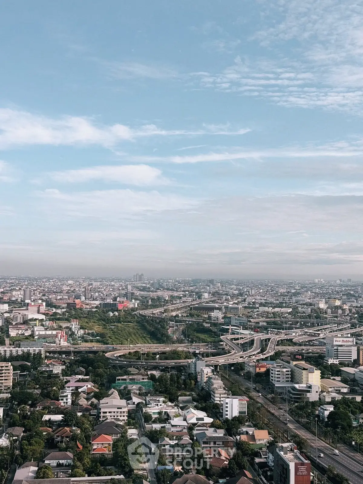 Stunning cityscape view showcasing urban skyline and infrastructure.