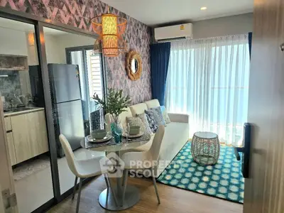 Chic modern living room with stylish decor and natural light