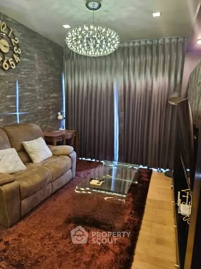Luxurious living room with plush seating and elegant decor