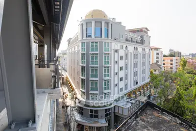 Stunning architectural building with modern design and panoramic city views