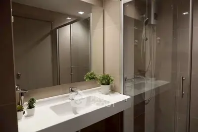 Modern bathroom with sleek fixtures and elegant design