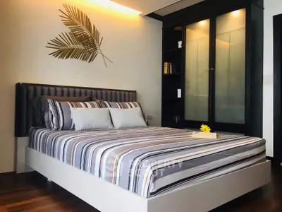 Modern bedroom with stylish decor and cozy ambiance