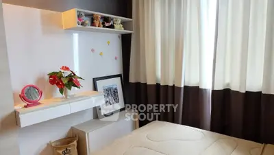 Cozy bedroom with modern decor and natural light