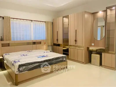 Luxurious bedroom with modern furniture and elegant design