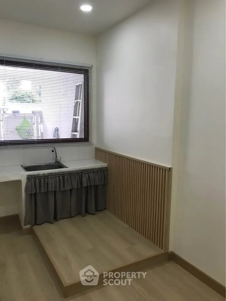 Modern kitchen with sleek design and natural light