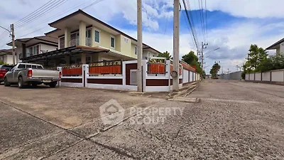Spacious corner house with modern design and ample parking in a serene neighborhood.
