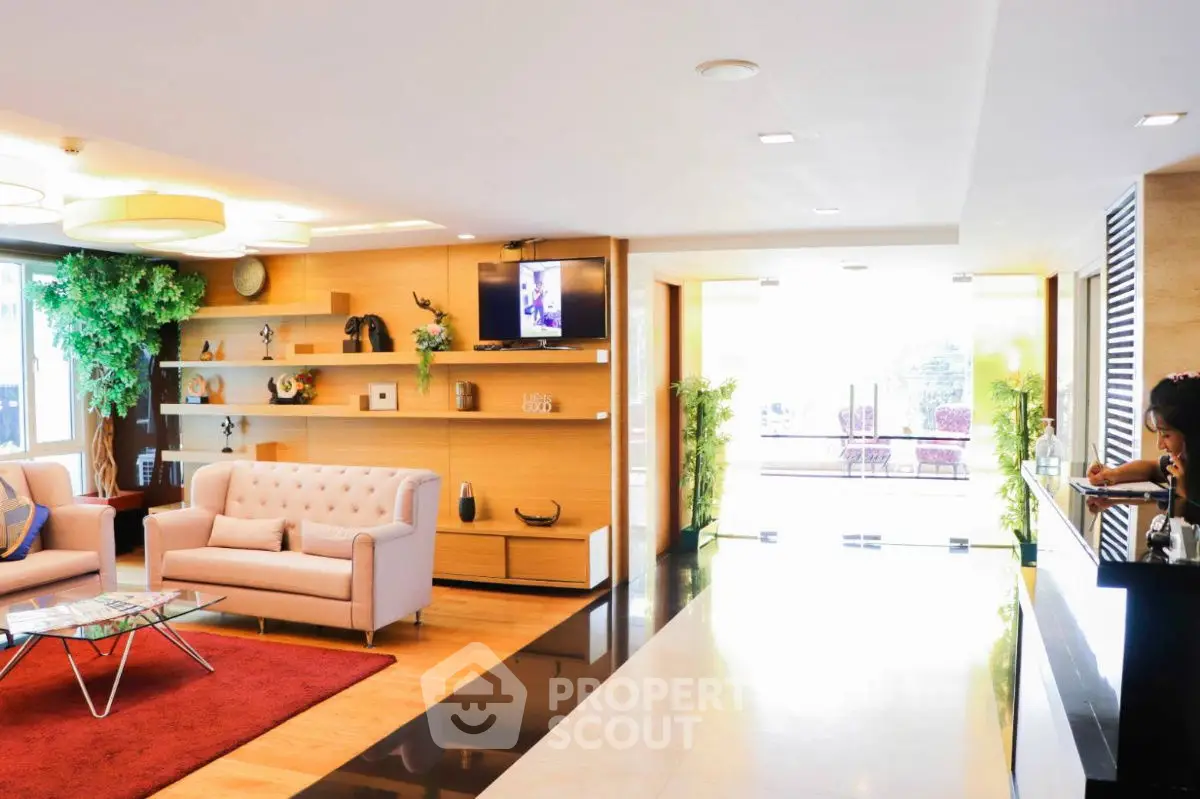 Luxurious modern living room with elegant decor and natural light