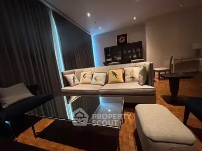 Elegant living room with stylish sofa and modern decor