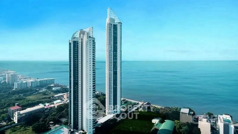 Stunning oceanfront high-rise towers with breathtaking sea views and modern architecture.