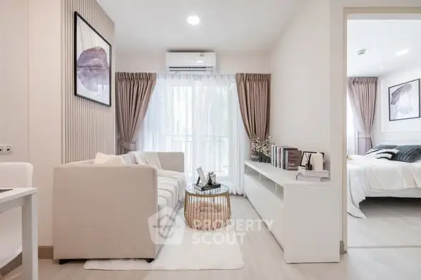 Modern living room with elegant decor and cozy ambiance