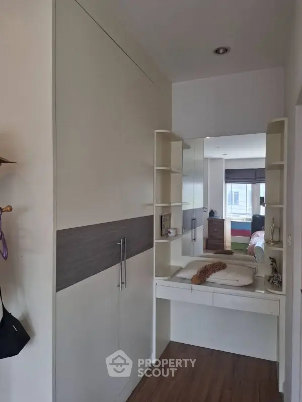 Modern hallway with built-in storage and sleek design