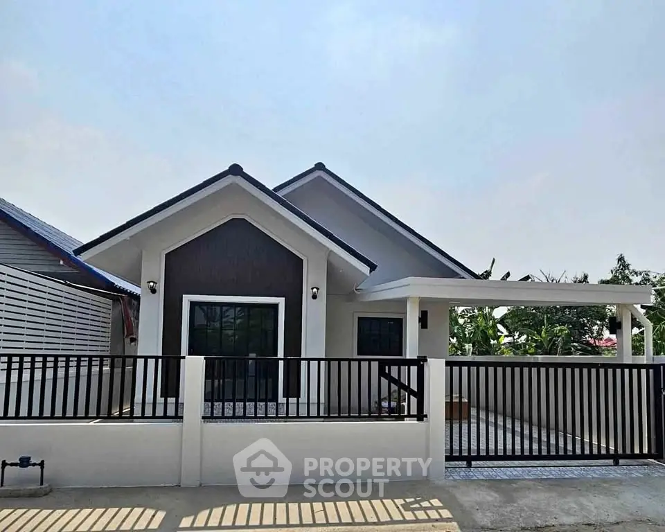 Charming modern house with sleek design and spacious driveway